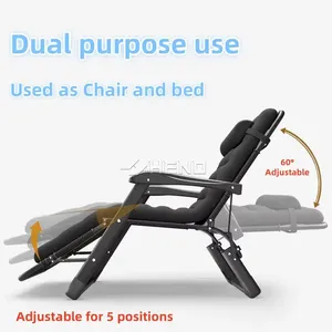 Silla de Playa <span class=keywords><strong>Plegable</strong></span> Portátil, Ligera, Metálica, Moderna, Acolchada, de Gravedad Cero, <span class=keywords><strong>Multiposiciones</strong></span> Ajustables, para Exteriores - Product Image 5