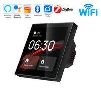 Nouveau design Tuya WiFi Zigbee Smart, panneau de commande tactile intelligent multifonction de 4 pouces, commande vocale Alexa, interrupteur de commande central