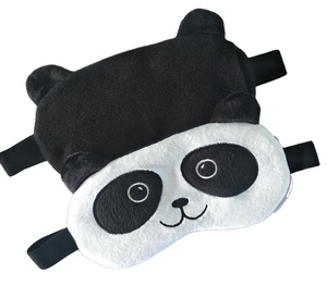 Custom Cute Cartoon <strong>Panda</strong> Plush Eye Shade <strong>Mask</strong> Printed Woven Blindfold for Kids' Sleep - Product Image 1