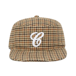 Mũ lưỡi trai nam chất liệu len kẻ ca rô thiết kế mới <span class=keywords><strong>2025</strong></span>, kiểu dáng không cấu trúc 5 tấm, thêu logo tùy chỉnh chất lượng cao, mũ lưỡi trai phẳng - Product Image 2