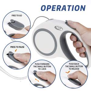 สายจูงสุนัขแบบยืดหดได้<span class=keywords><strong>30</strong></span>ฟุตสายจูงสุนัขสำหรับสุนัขขนาดใหญ่ขนาดกลางถึง77ปอนด์สำหรับงานหนักไม่พันกัน - Product Image 5