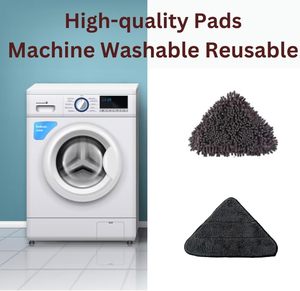 Mopa Triangular para Limpieza de Techos, Ventanas, Pisos de Madera y Paredes, con Mango Largo, Herramienta para Limpiar Ventanas, Almohadilla de Microfibra Chenille - Product Image 3