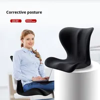 Correction de la posture japonaise Coussin de siège de bureau avec soutien lombaire Belle mousse à mémoire de forme pour les femmes enceintes Longue assise Plastique