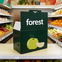 Op maat bedrukte kleurrijke golfkartonnen dozen voor ananas- en perenverpakkingen van fruit en groenten