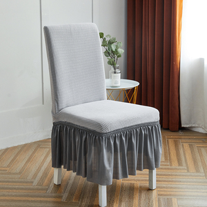Moderne <span class=keywords><strong>pas</strong></span> <span class=keywords><strong>cher</strong></span> ajusté élégant pour hôtel Banquet <span class=keywords><strong>chaise</strong></span> couvre avec jupe - Product Image 2