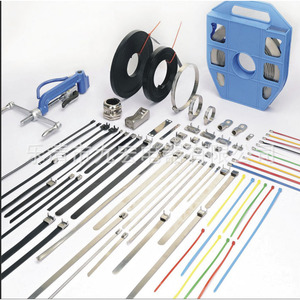 Attaches-câbles en acier inoxydable Jhong, matériau 304, largeur 3,6-19 mm, pour le regroupement et la fixation des conduites d'ingénierie - Product Image 1