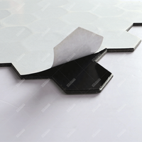 Carrelage en vinyle hexagonal amovible de grande taille 4mm, autocollant, épais, mosaïque pour mur de marbre, pour cuisine, salle de bain, hôtel, café