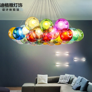 Dropshipping Shopify Colorful Bubble Glass Pendant <b>Light</b> Modern Single Head Hanging Lamp For <b>Dining</b> Living Bedroom Bar - Product Image 5