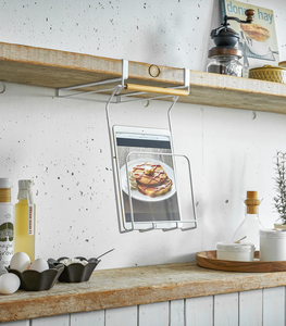 Organisateur <span class=keywords><strong>de</strong></span> <span class=keywords><strong>cuisine</strong></span> à deux niveaux Porte-livres <span class=keywords><strong>de</strong></span> <span class=keywords><strong>cuisine</strong></span> pour tablettes en métal et bois - Product Image 6