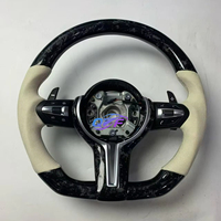 Volant en cuir et fibre de carbone pour BMW F10 F20 M3X1 X5 X6 X4 F30 F32 F33 F34 F35 X3 F25 F36 F80 F2 F22 F23 E46 E90 E60