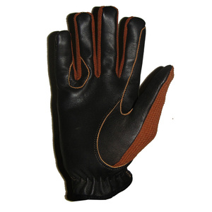 Gants d'équitation d'hiver en cuir de mouton souple et coton, noir et marron, tailles XS-2XL, confortables, avec fermeture à sangle de protection pour hommes - Product Image 2