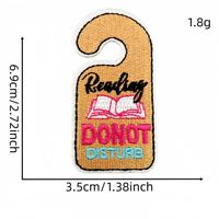 Patchs brodés thermocollants pour les amoureux des livres, avec slogan littéraire et appliques en forme de nœud et de café, pour vêtements, sacs et décoration DIY