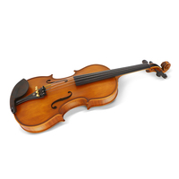 Violon professionnel HV04B OEM fait main en bois massif taille 4/4 avec accastillages en ébène - Instrument de musique professionnel