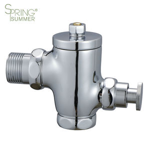 Vanne de <span class=keywords><strong>chasse</strong></span> <span class=keywords><strong>d</strong></span>'<span class=keywords><strong>eau</strong></span> manuelle à <span class=keywords><strong>bouton</strong></span>-<span class=keywords><strong>poussoir</strong></span> pour toilettes, en laiton, avec temporisation, printemps-été - Product Image 6