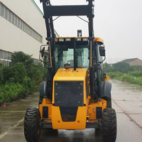 Harga Bagus 630A Joystick Hidrolik 4x4 Mesin Diesel Backhoe Loader Backhoe Excavator dengan Lengan Teleskopik, Bearing & Motor