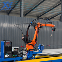 Robot de soudage collaboratif sans programmation, rail au sol de 20 m pour la fabrication de structures métalliques en acier