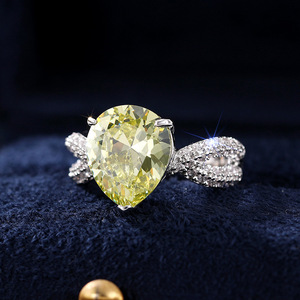 Anello a forma di goccia per donna, elegante gioiello da dito alla moda - Product Image 6