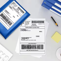 Étiquette de transport thermique directe d'usine, logo personnalisé, pré-imprimée, taille UPC, code-barres en rouleau, étiquette d'expédition