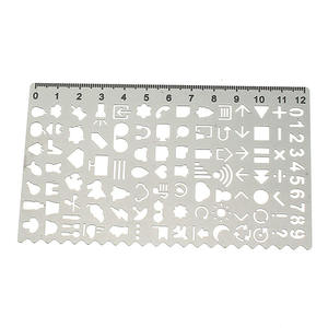 <span class=keywords><strong>Pochoir</strong></span> en acier inoxydable, modèle de dessin à faire soi-même, métal à usages multiples, pour dessin - Product Image 1