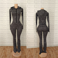 Ensemble de vêtements pour femmes pour les fêtes de Noël, sweat-shirt à manches longues à pois et pantalon évasé, pyjama sexy pour femmes, ensemble deux pièces