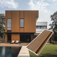 Panneau de revêtement mural extérieur ASA nouvelle génération, imperméable, résistant aux UV, texture bois pour façade extérieure