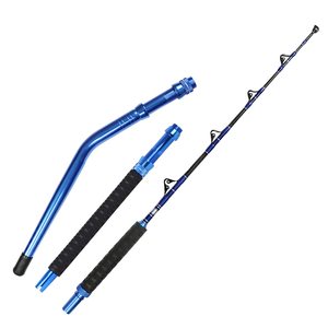 Caña de Pescar para Marlin de 130 lb, para Pesca de Grandes Peces, de Fibra de Vidrio, para Pesca de Arrastre en Alta Mar, con Guías de Acero Inoxidable, para Pesca de Atún en Barco, 50 EVA, para Lago y Río - Product Image 1