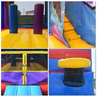 Château gonflable de qualité commerciale avec toboggan pour événements en plein air et grand château gonflable avec toboggan