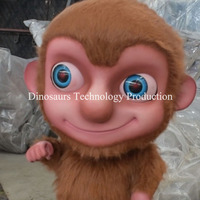 Modèle de singe animatronique de dessin animé pour aire de jeux pour enfants, robot animal de dessin animé personnalisé pour divertir les enfants