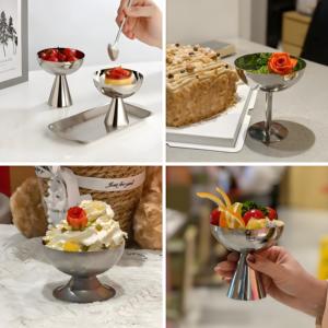 304 tasse en acier inoxydable métal crème glacée yaourt pouding Dessert milkshake salade bol assiette <span class=keywords><strong>de</strong></span> fruits pour <span class=keywords><strong>usage</strong></span> quotidien tasse <span class=keywords><strong>de</strong></span> crème glacée - Product Image 2