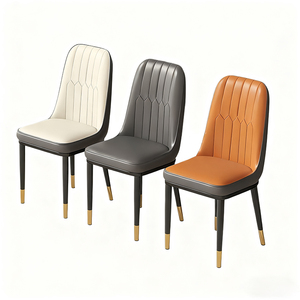 Sedia <span class=keywords><strong>da</strong></span> <span class=keywords><strong>Pranzo</strong></span> dal Design Minimalista, Arredamento Moderno per Hotel e Ristoranti di Lusso, <span class=keywords><strong>Sedie</strong></span> Nordiche in Metallo e Pelle per <span class=keywords><strong>Sala</strong></span> <span class=keywords><strong>da</strong></span> <span class=keywords><strong>Pranzo</strong></span> - Product Image 1