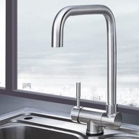 Robinet de cuisine pliable de luxe avec acier inoxydable 304, double poignée, thermostatique, pulvérisation latérale, eau chaude/froide, cartouche en céramique
