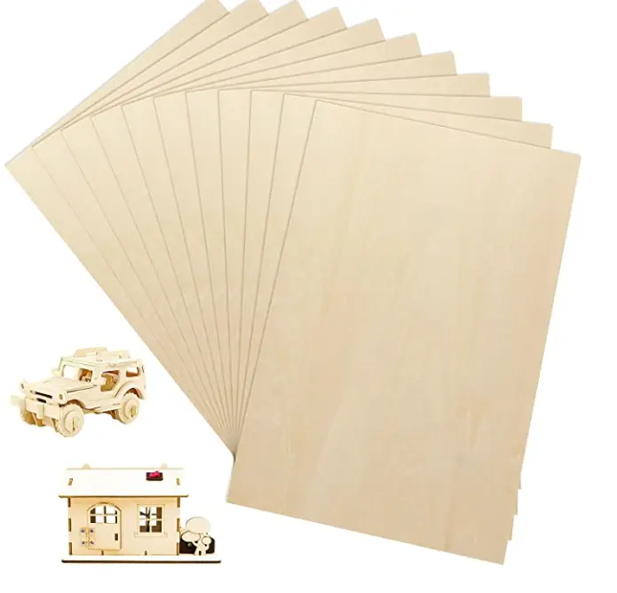 SLT New Wooden Sheet for DIY Carving Crafting and Whittling for Architectural Model min House Building