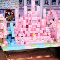 DIY 어린이 장난감 꿈꾸는 공주 성 마그네틱 빌딩 블록 3D 소녀 성 테마 자석 큐브 장난감