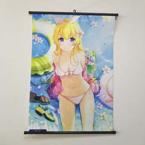 Индивидуальные подвесные аниме шелковые настенные свитки печатные роликовые плакаты холст баннер жанр настенные свитки плакат - Product Image 4