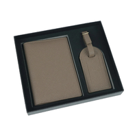 Porte-passeport en cuir X418, porte-billets de voyage simple, sac multifonctionnel pour passeport, étiquette de bagage, coffret cadeau