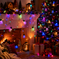 Guirlandes lumineuses LED pour restaurants de Noël, éclairage de bistrot, kit de décoration pour sièges extérieurs commerciaux - Contrôle par application à distance