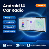 Reproductor Multimedia Universal para Auto Android 14 de 12.8'' con 4+64G, Radio para Auto con Wifi, Bluetooth, 4G y Carplay Inalámbrico