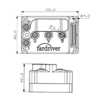 Controlador de Motor para Scooter Eléctrico Fardriver ND72300 MINI12 48V-72V 100/300A DC de Onda Sinusoidal, Programable y con Función de Depuración