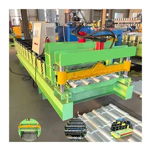 Great Demand 3d Shape Metal Adamante Steel Glazed Roofing Panel Roll Forming Machine To Bulgaria