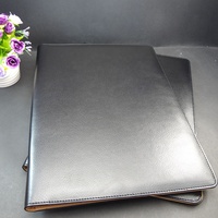 Fournitures hôtelières en gros, porte-documents de présentation de factures et de reçus de restaurant en cuir PU noir, format A4