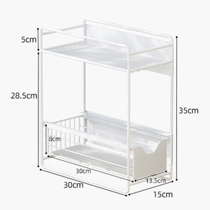 Étagère murale magnétique en fer pour réfrigérateur, support de rangement multifonctionnel, étagère à tiroirs multicouche sans installation - Product Image 5