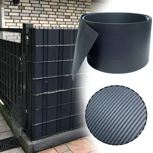 Balcony Garden Protection Hard PVC Privacy Screen Strip for Double Rod Mats, 25 m x 19 cm Anthracite