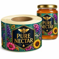 Étiquettes personnalisées en vinyle autocollant découpées à la forme, impression UV, résistantes aux rayures et aux UV, pour emballages de jus de fruits, vin rouge et matcha