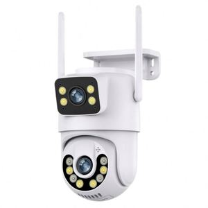 Icsee กล้องวงจรปิดแบบไร้สายเลนส์คู่กลางแจ้ง6MP PTZ 6MP ติดตามการกำกับดูแล WIFI เลนส์คู่4K กล้องเครือข่าย icsee - Product Image 1