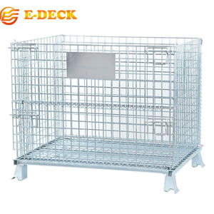 <span class=keywords><strong>Cage</strong></span> à palette en acier en grillage empilable pliable de stockage résistant d'<span class=keywords><strong>euro</strong></span> métal - Product Image 6