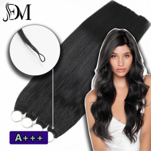 Dailmei, alta calidad, venta al por mayor, 100%, cortina <span class=keywords><strong>de</strong></span> <span class=keywords><strong>cabello</strong></span> humano, <span class=keywords><strong>cabello</strong></span> vietnamita sumiso, <span class=keywords><strong>extensiones</strong></span> <span class=keywords><strong>de</strong></span> <span class=keywords><strong>cabello</strong></span> <span class=keywords><strong>de</strong></span> micras con plumas 8D - Product Image 1