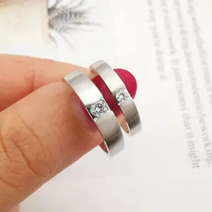 Кольцо для помолвки с круглой огранкой, блестящее кольцо с натуральным бриллиантом 18 К, романтическое обручальное кольцо для пары