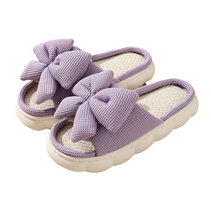 Nuevas Pantuflas de Algodón con Suela Gruesa de Tres Capas, Estilo Coreano, Silenciosas para Interiores, Transpirables, Lavables a Máquina - Product Image 4