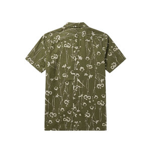 Fine Sales Marvellous Cost Tropical Print Camp Collar Short Sleeve Sustainable Abstract <b>Repeat</b> Pattern Mens Summer Cotton Shirts - Product Image 1