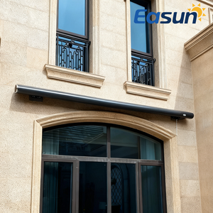 Auvent rétractable moderne et durable sur mesure pour patio et jardin, avec commande à distance, cadre en aluminium, fixation murale, toile en poly. - Product Image 5